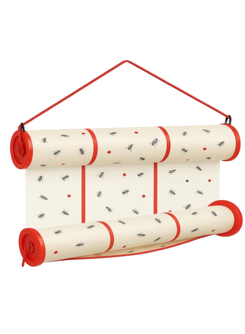 تراب إكسبرت لفافة مصيدة لاصقة للحشرات الطائرة، ١٠ سم × ٤ أمتار | مصيدة ذباب داخلية صديقة للبيئة | شرائط ورقية لاصقة للبعوض، والذباب الصغير، وذباب الفاكهة | مكافحة آمنة للآفات المنزلية بخطافات تعليق - Image 1