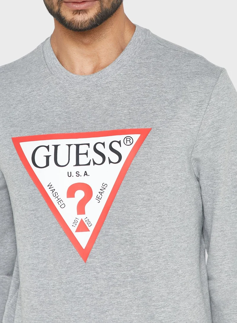 GUESS Logo Printed Sweatshirt