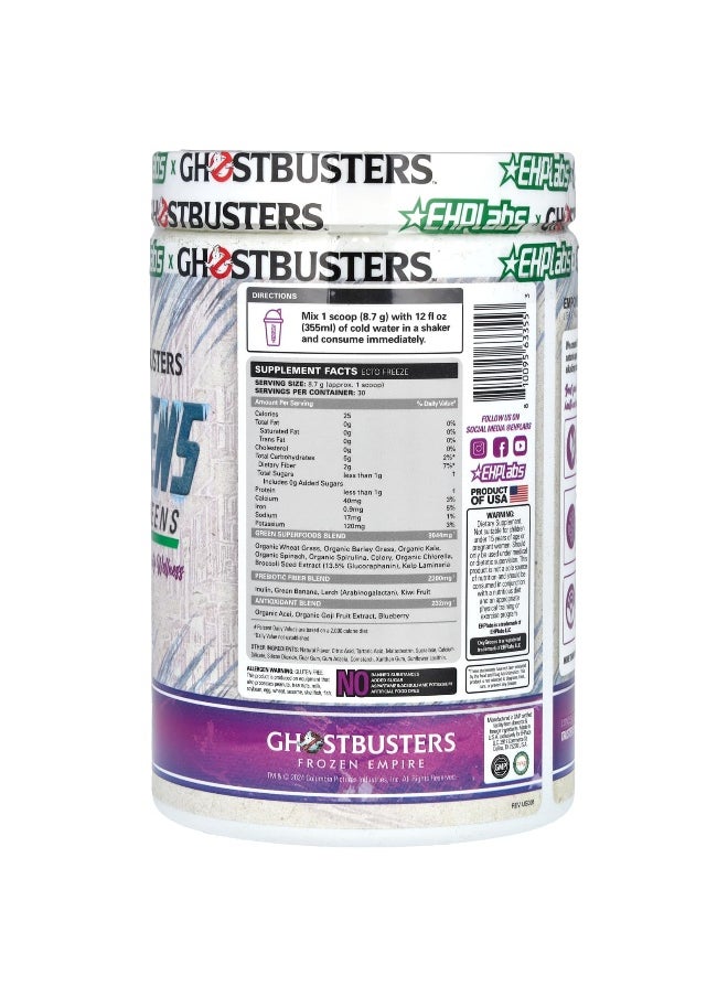 EHPlabs, Ghostbusters, Oxygreens, Daily Super Greens, Ecto Freeze, 9.21 oz (261 g)