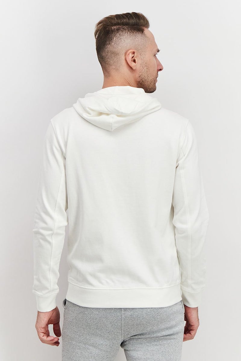 Gazzarrini Men Hooded Long Sleeve Sweatshirt, White - Image 2