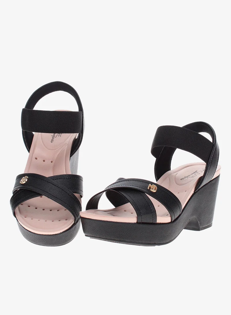 Modare Black Mid Heel Sandals for Women – Stylish & Comfortable Footwear for Any Occasion for Women | Best Price UAE