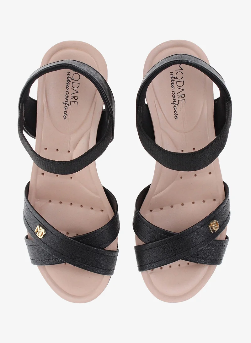Modare Black Mid Heel Sandals for Women – Stylish & Comfortable Footwear for Any Occasion for Women | Best Price UAE