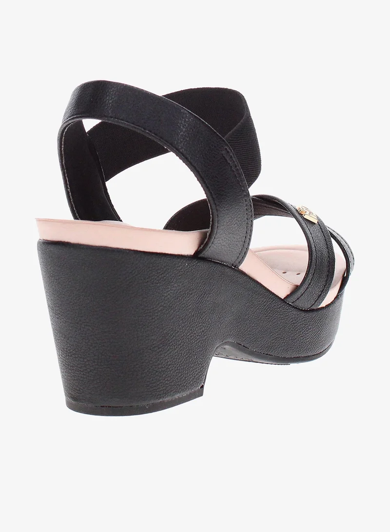 Modare Black Mid Heel Sandals for Women – Stylish & Comfortable Footwear for Any Occasion for Women | Best Price UAE