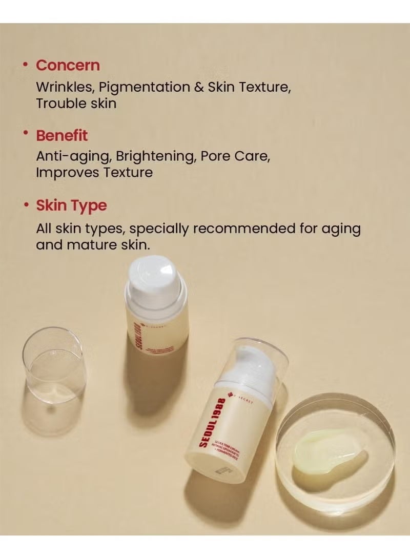 K-SECRET SEOUL1988 Retinal Liposome Cream – 1% Encapsulated Retinal + Fermented Rice – Anti-Aging & Skin Brightening Face Cream – Gentle Retinoid Moisturizer – Korean Skincare 50ml - Image 2