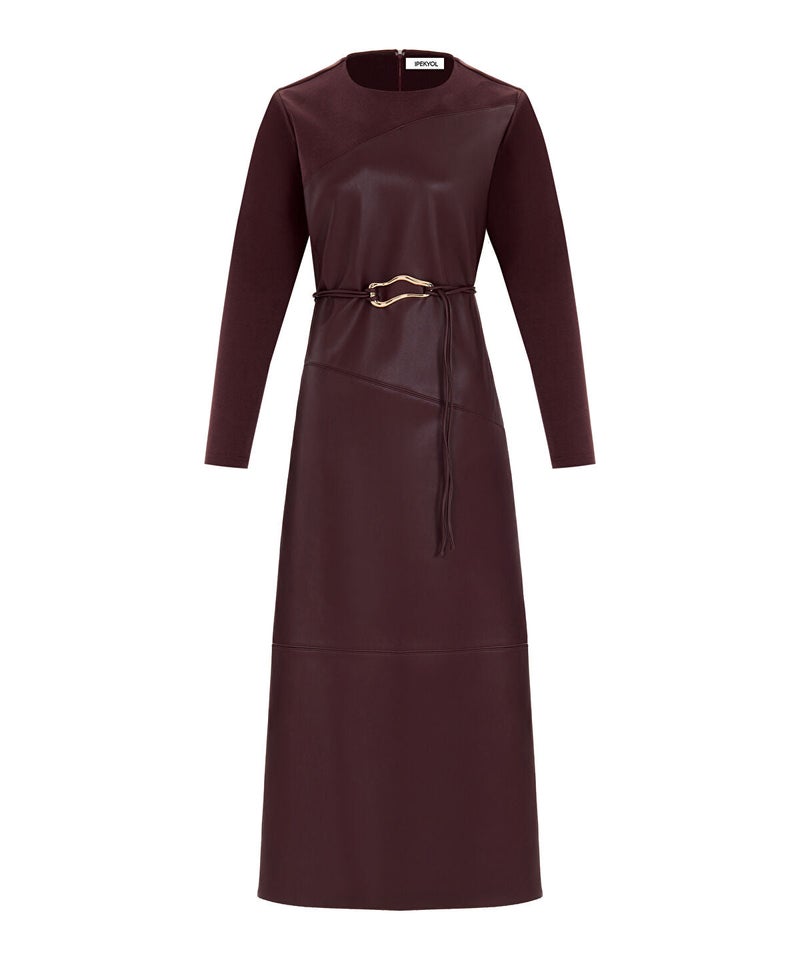 Ipekyol Mixed Dress with Belt - Image 5