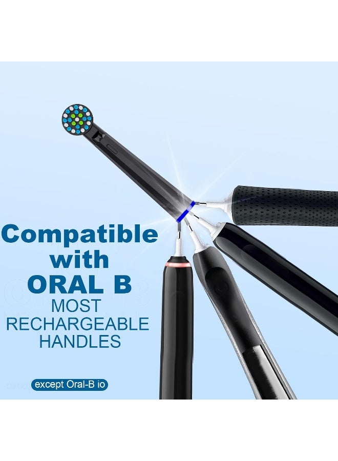 MOFELE Replacement Heads Compatible with Braun Oral B Pro 1000 Genius X Smart 1500 Electric Toothbrush 8 Pcs Precision Brush Heads Refills Compatible with Oral B Black - Image 2