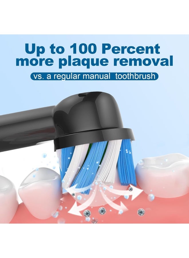 MOFELE Replacement Heads Compatible with Braun Oral B Pro 1000 Genius X Smart 1500 Electric Toothbrush 8 Pcs Precision Brush Heads Refills Compatible with Oral B Black - Image 5