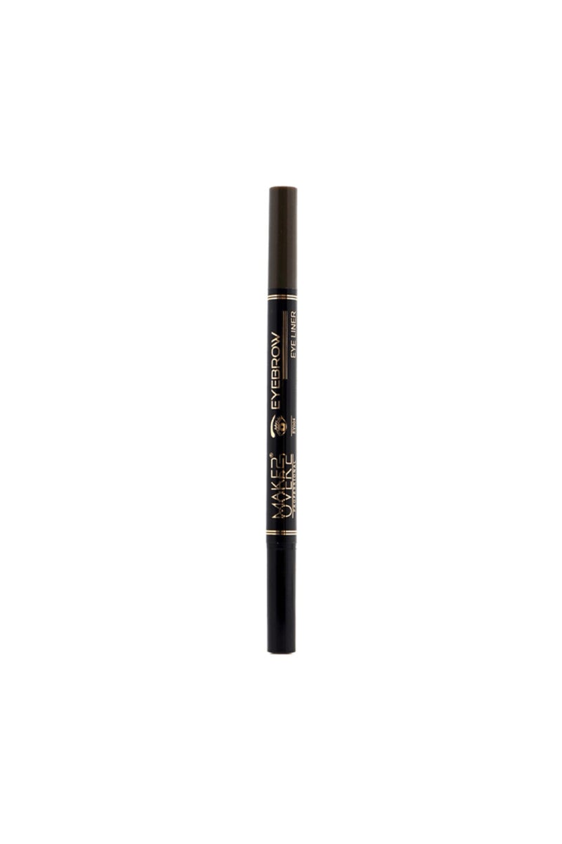 Makeover 22 Duo Eyebrow & Eyeliner Pencil - Black/Medium Brown - EY004 - Image 1
