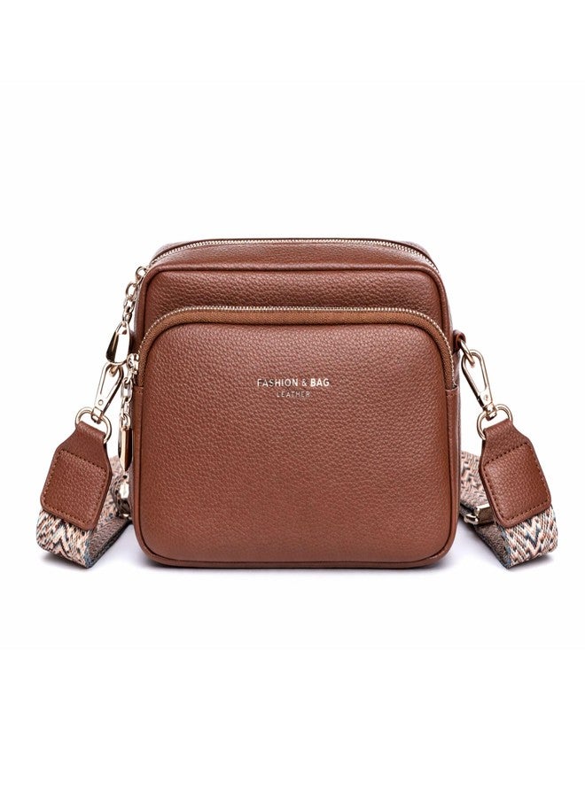 SANTORINI Small crossbody sling bag for women | Classic Crossbody slings for girls (Brown) - Image 1