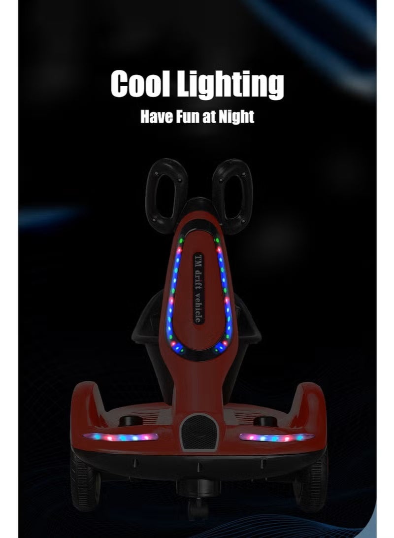 Multi-function Electric Scooter for Children, Four-Wheel Electric Scooter with Double Drive, Music and Light, UK Plug, Electric Scooter for 1-7 Years Kids Boys Girls - Image 5