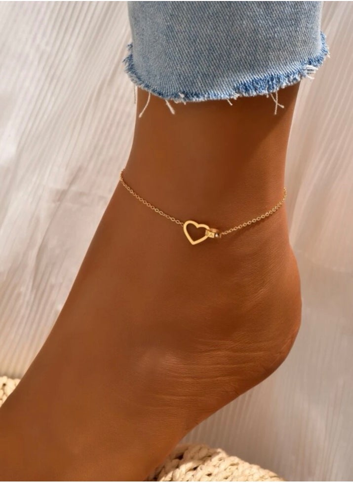 JewelryPalace - Stainless Steel 18k Gold Plated Anklet - Image 1