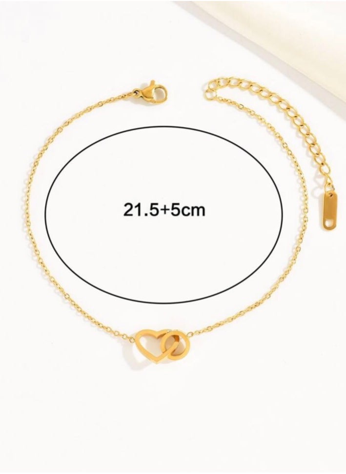 JewelryPalace - Stainless Steel 18k Gold Plated Anklet - Image 1
