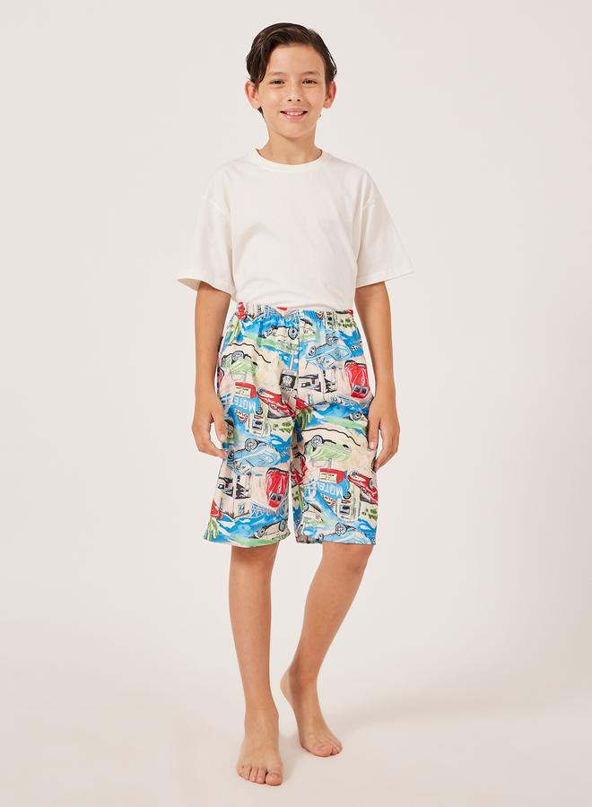 Styli Styli Graphic Print Elastic Waist Swim Shorts  - Image 2