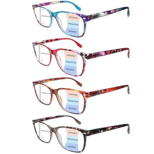 CLASAGA Progressive Multifocus Reading Glasses for Women,Blue Light Blocking Spring Hinge Fashion Pattern Print Computer Readers (pattern design-5, 1.75, x) - Image 2