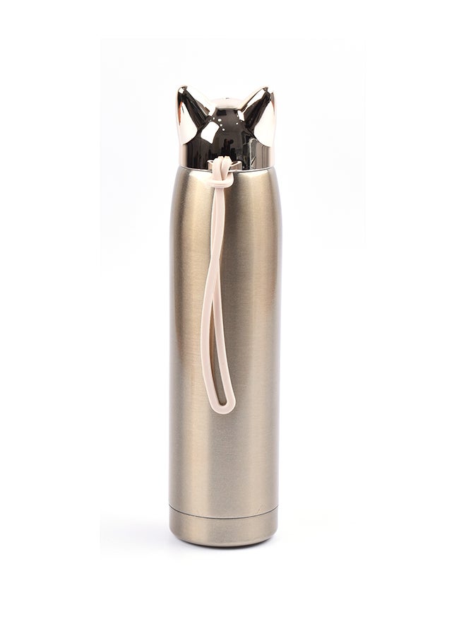 Stainless Steel Vaccum Travel Mug With Fox Shape Cover Brown 320ml - Image 2