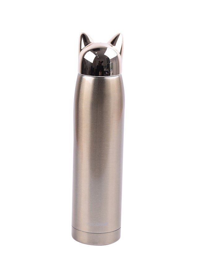 Stainless Steel Vaccum Travel Mug With Fox Shape Cover Brown 320ml - Image 1