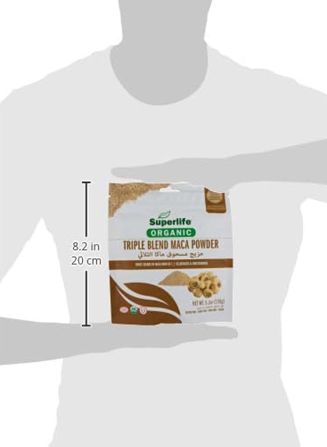 مسحوق مكّا العضوي ثلاثي المزيج ثلاثة ألوان من جذر المكّا في 1 مثالي للعصائر 150غ - view 3