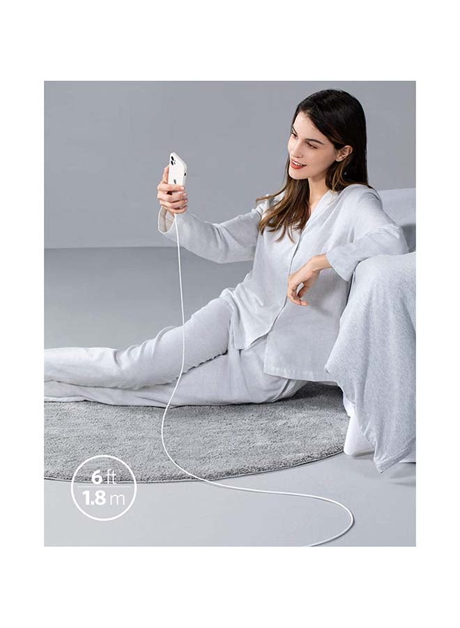 Anker PowerLine III Flow, USB C to Lightning Cable for iPhone 14/14 Plus/14 Pro/14 Pro Max/13/12/11/X Series [MFi Certified, 6ft, Cloud White] Supports Power Delivery, Silicone Cable (Charger Not Included) - Image 5