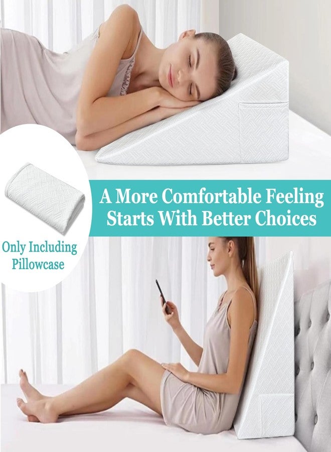 Mistuki Wedge Pillow Case Cover 25x24x12 Bed Wedge Pillowcase Triangle Incline Wedge Pillow Covers for Sleeping Waterproof Pillow Cases Protector with Zipper & Pocket (Waterproof Cover Only) - Image 4