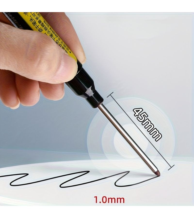 15 Pieces 45mm Long Nozzle Marker Pens Quick Drying Oil Based Ink For Deep Holes Marking On Wood Plastic Glass Metal Ceramics Synthetic Leather - Image 3