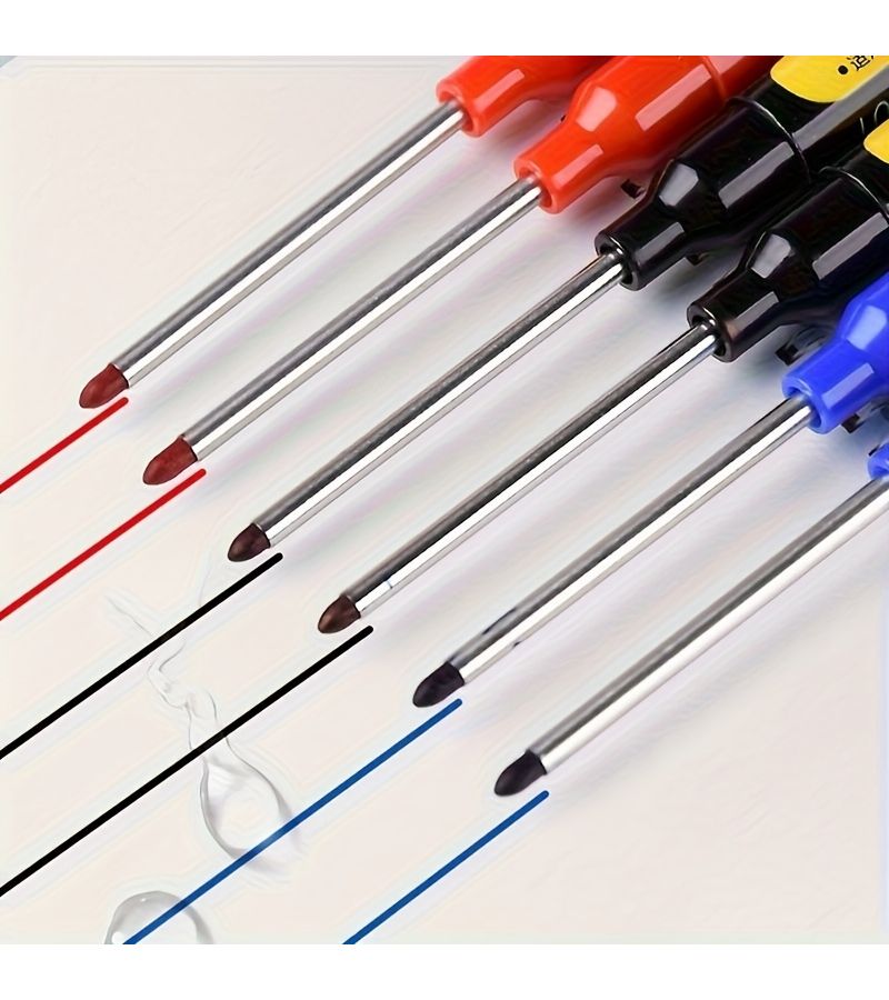 15 Pieces 45mm Long Nozzle Marker Pens Quick Drying Oil Based Ink For Deep Holes Marking On Wood Plastic Glass Metal Ceramics Synthetic Leather - Image 2