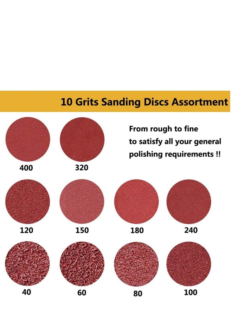 Y&D 60 Pcs Sanding Discs Pads Hook and Loop Mixed Grits 125mm Sandpaper Sheet for Random Orbital Sander 8-Holes  - Image 5