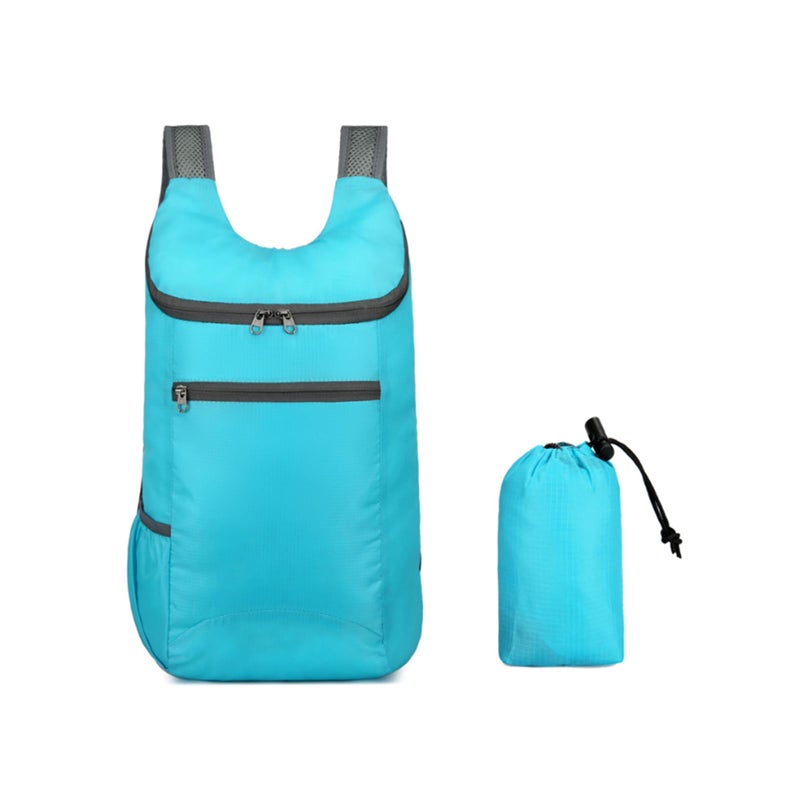 SIPYTOPF Foldable Backpack20L Lightweight waterresistant Travel Hiking Backpack for Outdoor Sports Camping Daypack Bag Lake blue - Image 2