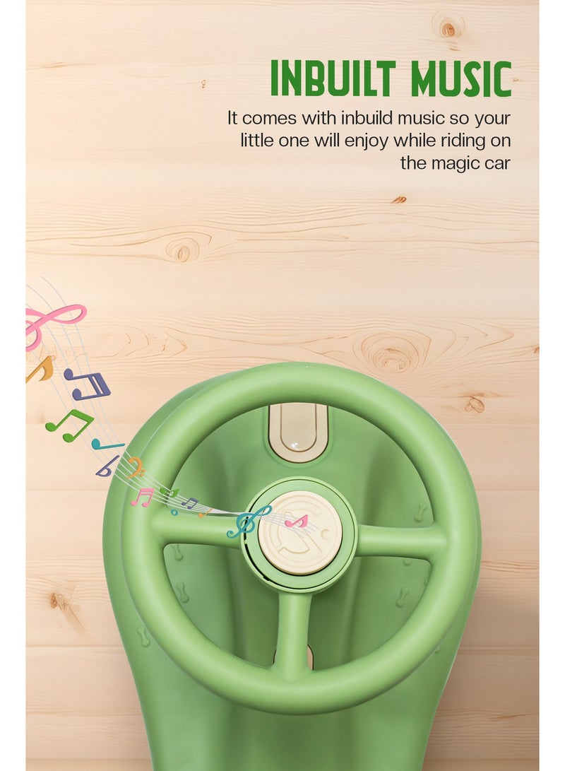 Baybee Betsy Ride on Car Swing Car for Kids, Twister Magic Ride on Kids Car with PU Led Wheels, Music | Push Ride on Toy Baby Car | Ride on Magic Car for Kids to Drive 3 to 8 Years Boy Girl (Green) - Image 5