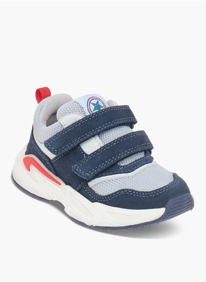 JUNIORS Boys Textured Sneakers With Hook And Loop Closure