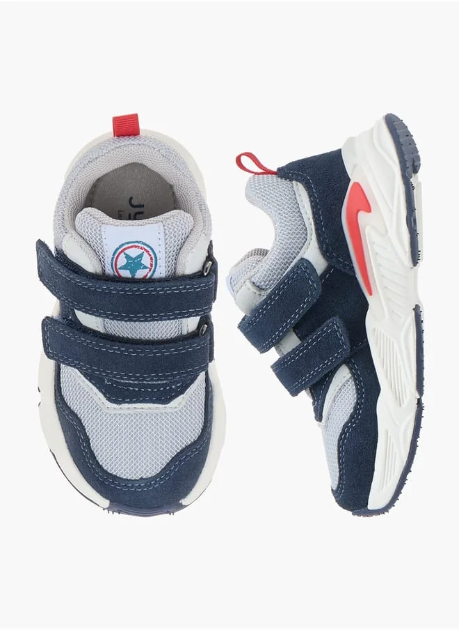 JUNIORS Boys Textured Sneakers With Hook And Loop Closure
