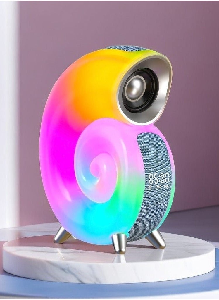 Generic - White Noise Machine, Wireless Smart Bluetooth Speaker, Creative Conch-shape with Adjustable LED Ambience Light Use as Alarm-clock/Decoration - Image 1