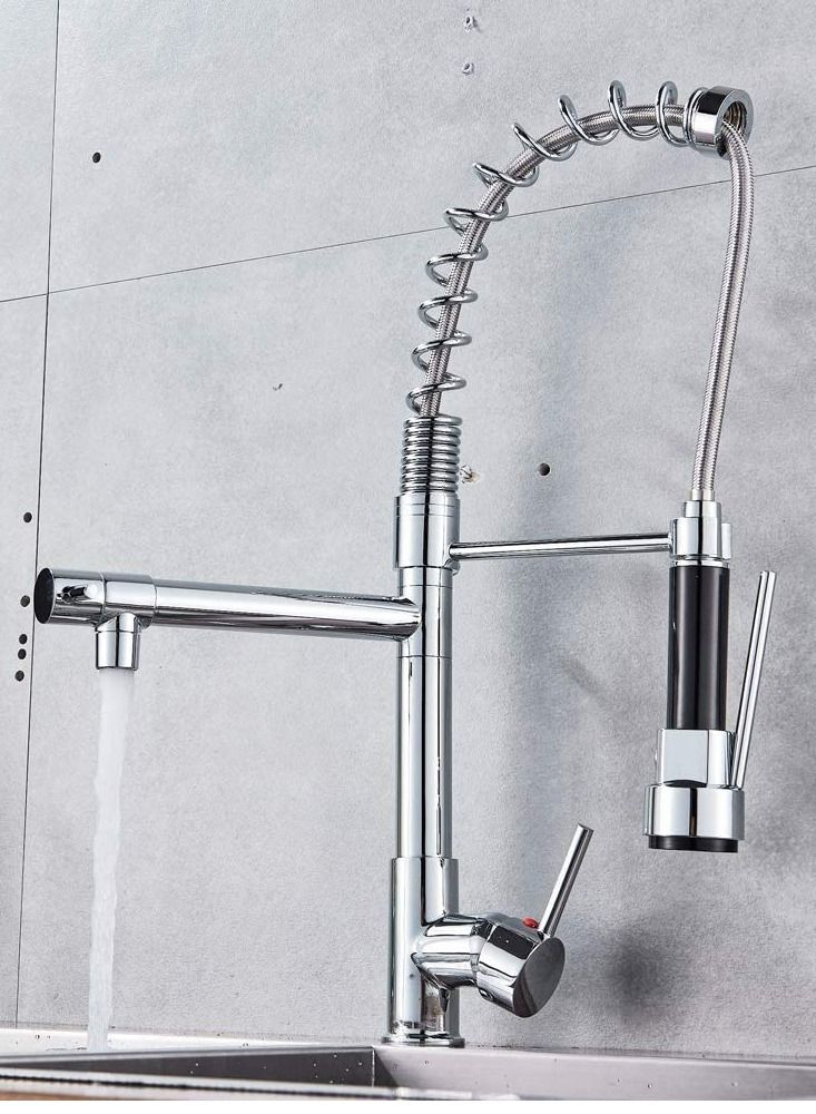 PuriPro Professional Sink Tap Pull Out Tap Faucet, Kitchen Sink Hot And Cold Water Faucet - Image 2