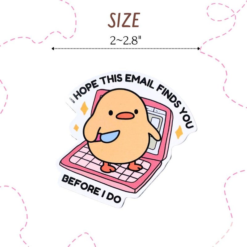 YJ PREMIUMS 16PC Funny Work Magnets Cute Meme Fun Hilarious Witty Sarcastic Decor Goose Duck Skeleton Decorative Animal Accessories Kitchen Magnet for Refrigerator Locker Office Gifts for Coworkers Friends - Image 2