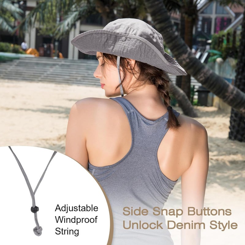 Phaiy Bucket Hat Wide Brim UV Protection Sun Hat Boonie Hats Fishing Hiking Safari Outdoor Hats for Men and Women - Image 4