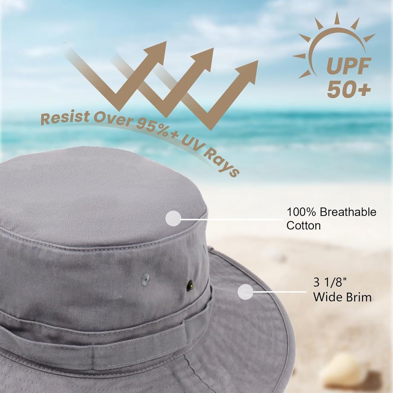 Phaiy Bucket Hat Wide Brim UV Protection Sun Hat Boonie Hats Fishing Hiking Safari Outdoor Hats for Men and Women - Image 2