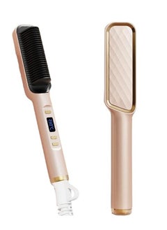 General Hair Straightening Brush, 10s Fast Ceramic Heating PTC Hair Straightening Brush Hot Comb, 5 Temperature Settings Negative Ion Technology Anti-Scald Design, Suitable for Medium and Long Hair  - Image 1