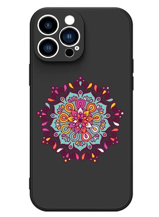 Protective Slim Fit Case Liquid Silicone Cover with Full Body Protection Anti-Scratch Shockproof Case For iPhone 12 Pro Max Black  - Mandala colourful - pzsku/ZC735177F20EFC5EF7AD1Z/45/_/1693036614/ee6ed717-58e2-41c2-96f4-b00cb4826fed