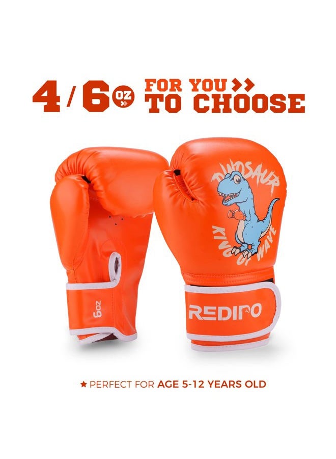 Redipo Kids Boxing Gloves for Boys and Girls, Youth Boxing Training Gloves for Kids 3-15, 4&6OZ Punching Bag Kickboxing Thai Mitts MMA Training Sparring Gloves - Image 3