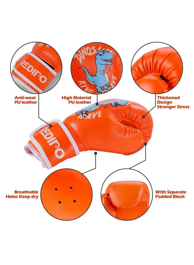 Redipo Kids Boxing Gloves for Boys and Girls, Youth Boxing Training Gloves for Kids 3-15, 4&6OZ Punching Bag Kickboxing Thai Mitts MMA Training Sparring Gloves - Image 2