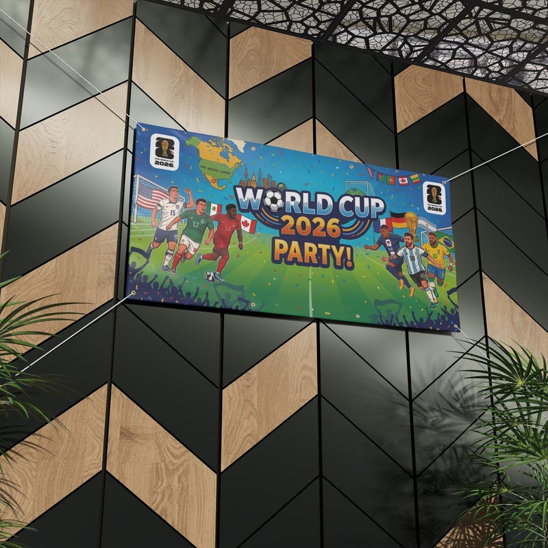 ARS FIFA World Cup 2026 Banner Wall Art 100x200cm – Premium Fabric Poster, Durable Weather-Resistant Hanging Banner with Metal Rings for Indoor & Outdoor Decoration - Image 3