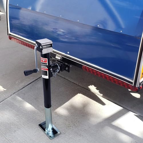 TYT 5000 lbs Weld On Pipe Mount Swivel Trailer Jack, 10" Vertical Travel Trailer Tongue Jack for Boat Trailer, Pop-up Camper, Small Travel Trailer - Image 2