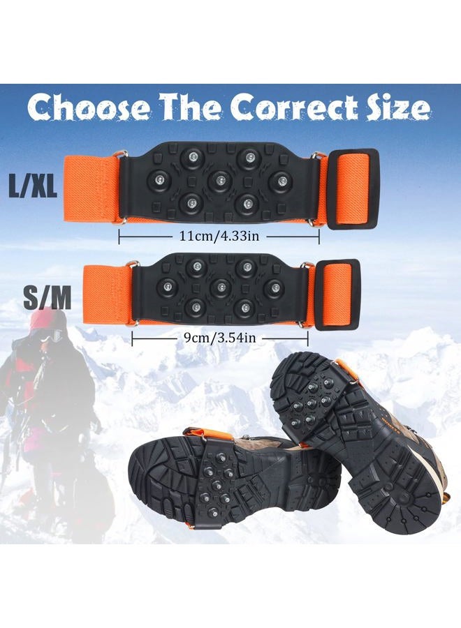 VATEICO Mid-Sole Ice Cleats for Boots and Shoes Men & Women Crampons Anti Slip Ice Shoes Snow Traction Cleats -Rotatable Traction Aids for Winter Snow S/M-2PCS - Image 2
