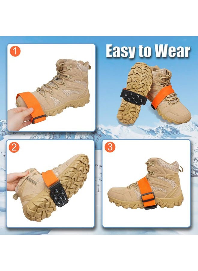 VATEICO Mid-Sole Ice Cleats for Boots and Shoes Men & Women Crampons Anti Slip Ice Shoes Snow Traction Cleats -Rotatable Traction Aids for Winter Snow S/M-2PCS - Image 5