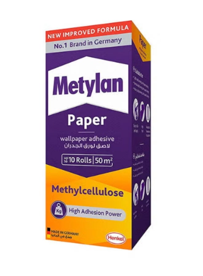 Metylan Paper Wallpaper Adhesive for Paper-Based Wallpapers, Methylcellulose Formula, 125g, Made in Germany