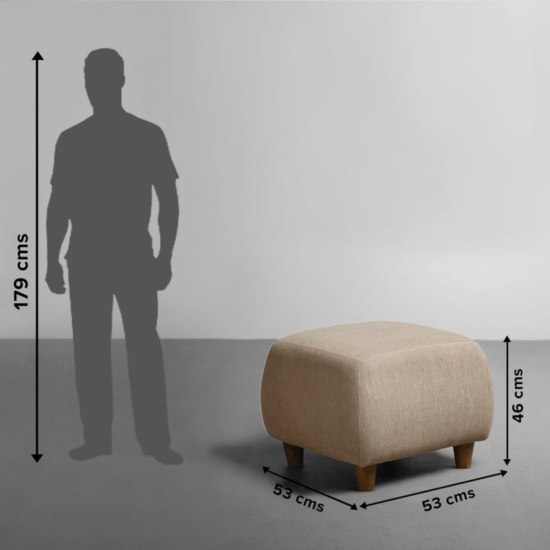 Sleepyhead Sleepyhead Yolo 1 Seater Ottoman (Fabric, Coco Brown) - Image 2