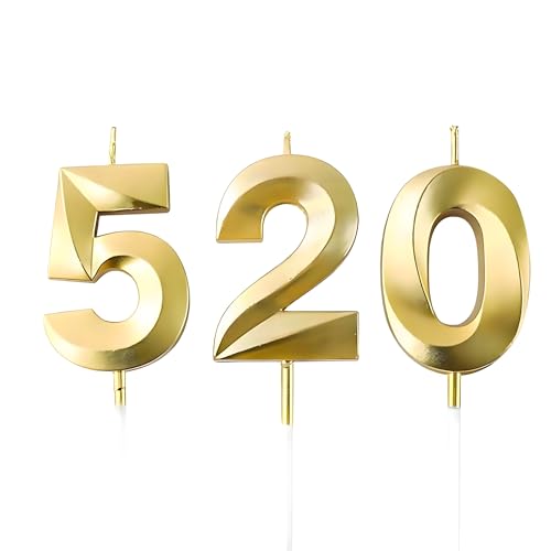 Juzfun Number Candles 4 Year Birthday Cake Decoration Fourth Year Wedding Anniversary Party Metallic Gold Colour Size : Width 5 x Height 7 CM - Image 4