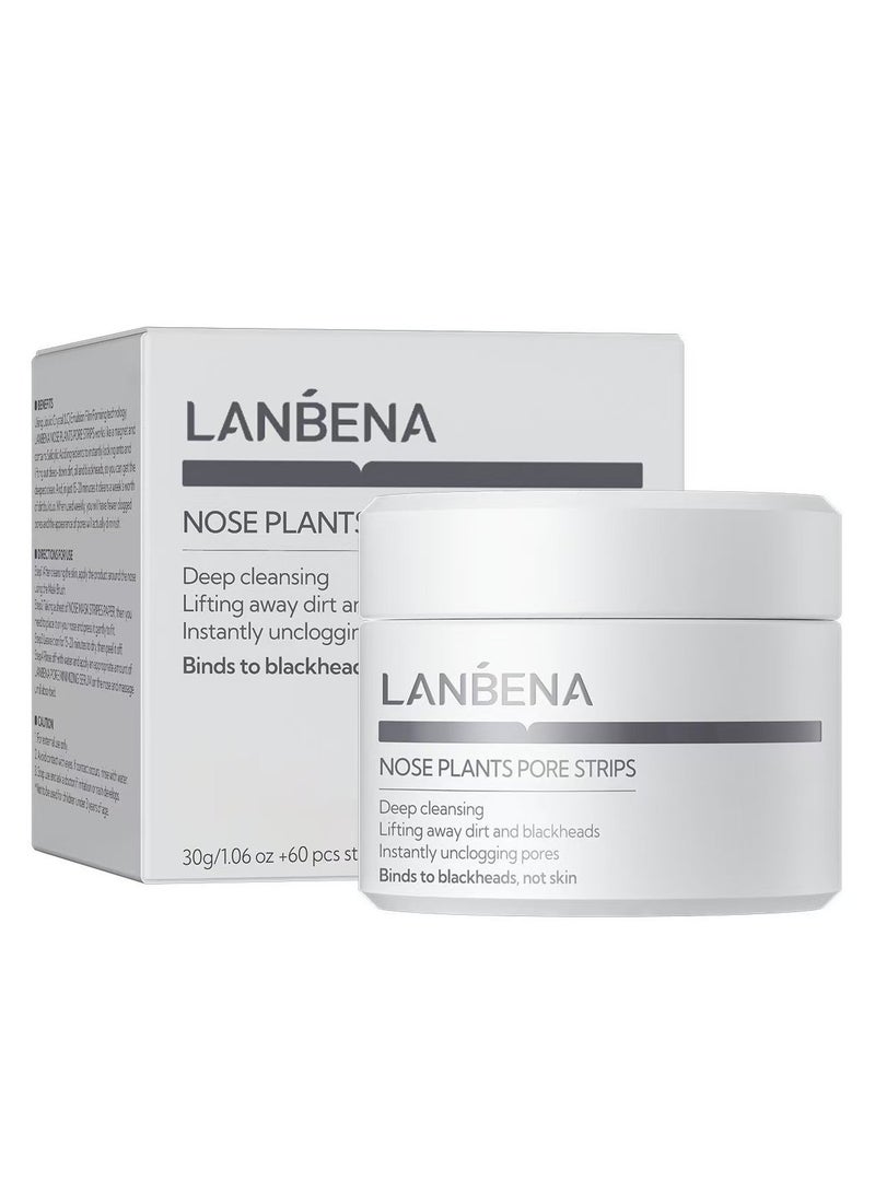 LANBENA Nose Plants Pore Strips Blackhead Remover Black Mask Charcoal Mask Peel off Mask Facial Pore Cleanser Purifying Face Mask Nose Strips - Image 2