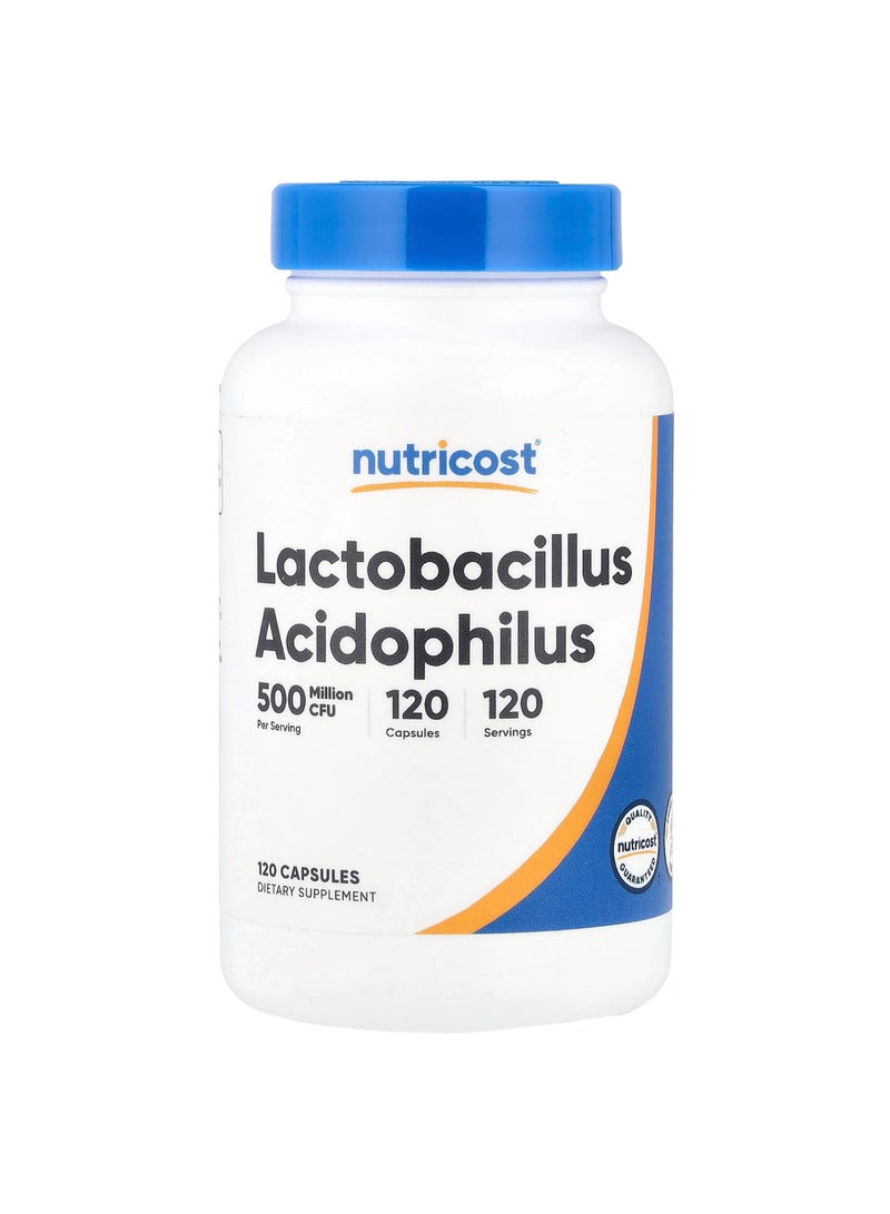 Nutricost Lactobacillus Acidophilus, 50 mg (500 Million CFU), 120 Capsules