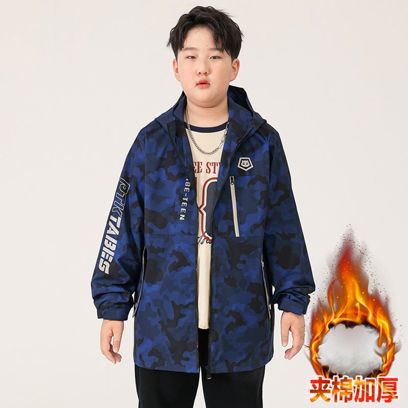 Boys' Quilted Thickened Coat Winter 2023 New Fat Boys' Children'S Clothing Boys' Extra Large Top - Image 3