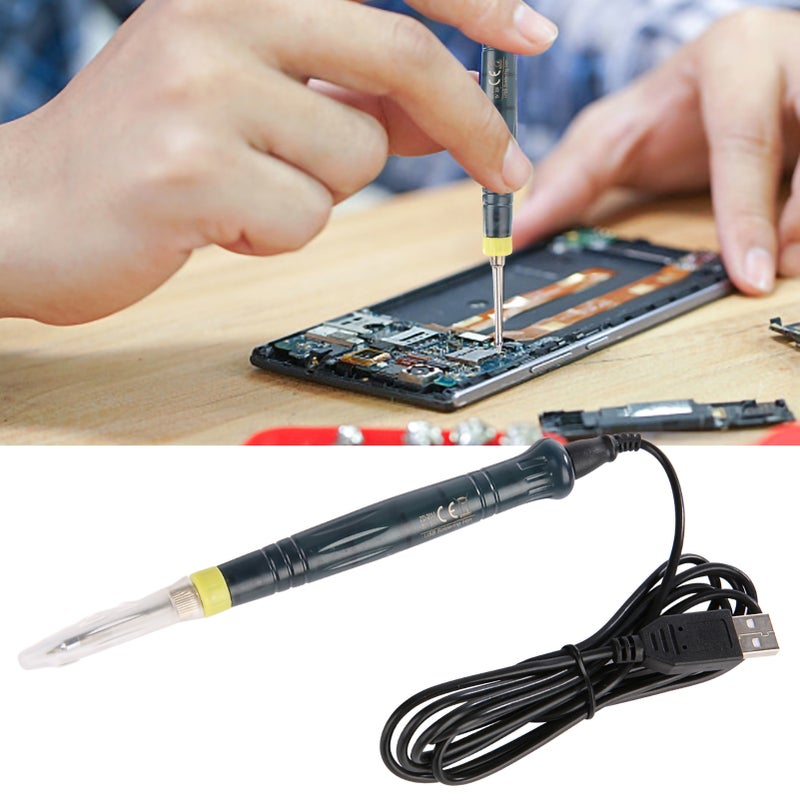 مكواة لحام كهربائية محمولة USB 5 فولت 8 وات أداة إصلاح لحام DIY SMD PCB - Image 5